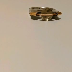 T. Plodowski ultra modern silver ring.